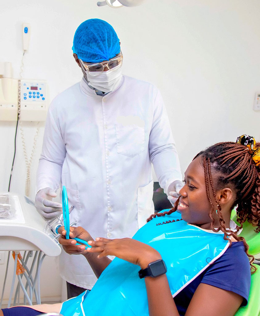 A dental procedure at Dentoc Dental Clinic